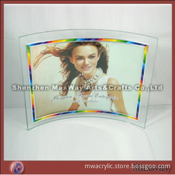 Curved High Grade Freestanding Acrylic Picture Frame Photo Frame